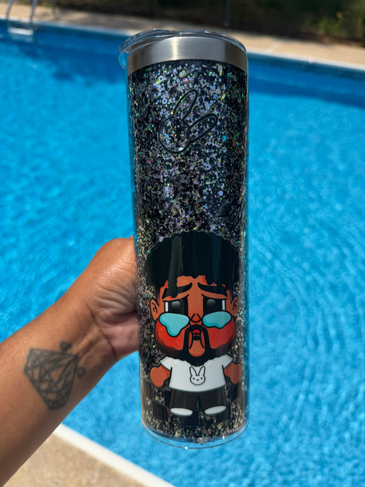Bad Bunny Glitter Cup Stainless steel(for Hot & Cold drinks)