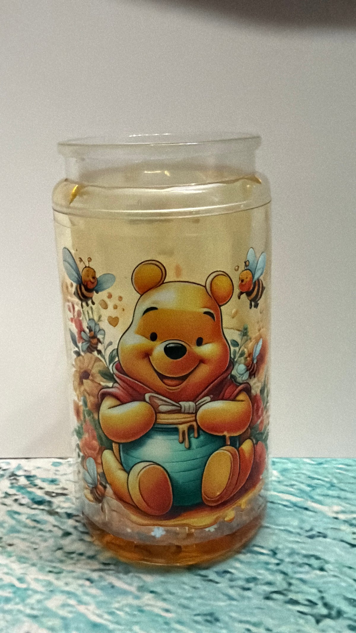 Winnie The Pooh inspired honey drip snow globe