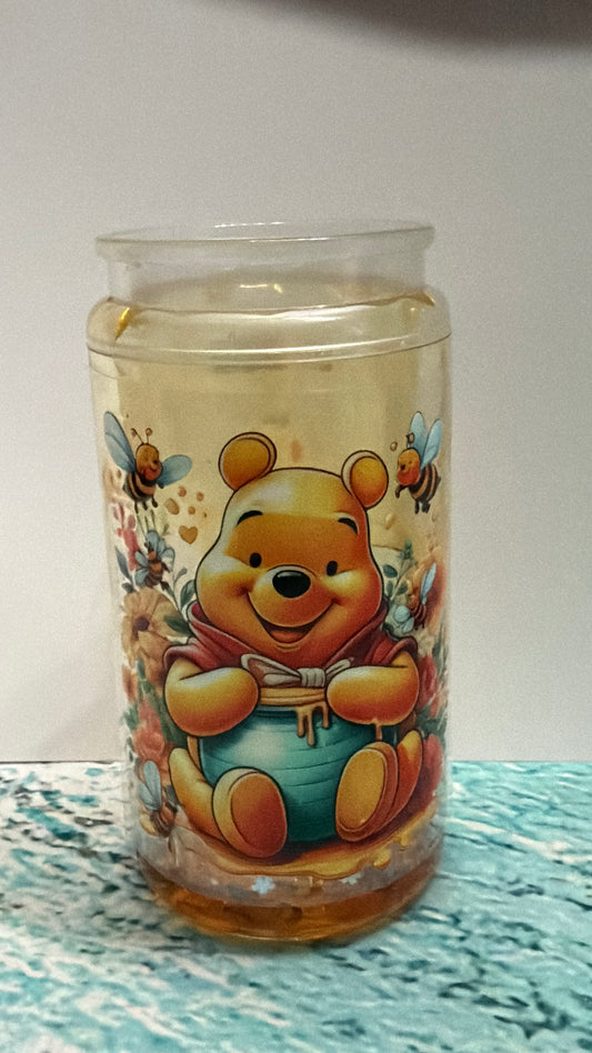 Winnie The Pooh inspired honey drip snow globe