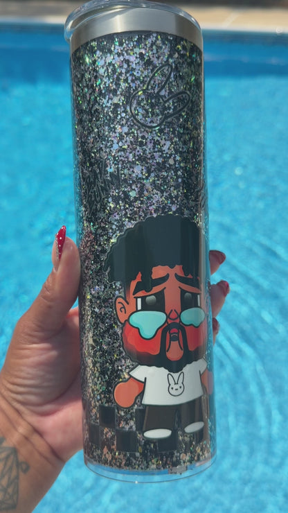 Bad Bunny Glitter Cup Stainless steel(for Hot & Cold drinks)