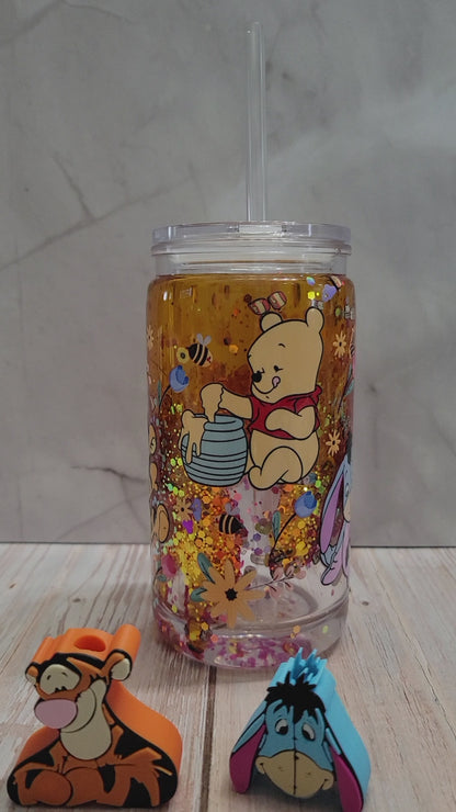 Sweet as Honey Bear 16 oz Glitter Snowglobe Cup