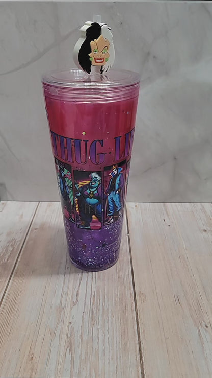 Thug Life Villains Pink & Purple Tumbler 👑💜