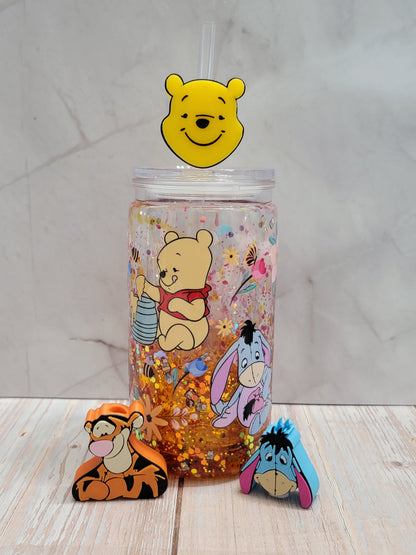 Sweet as Honey Bear 16 oz Glitter Snowglobe Cup