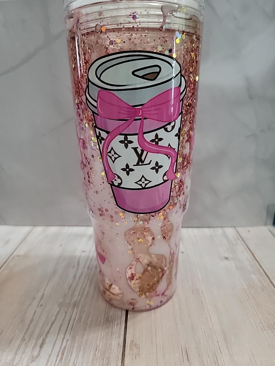 Pretty in Pink Designer Coffee 40 oz Lava Tumbler