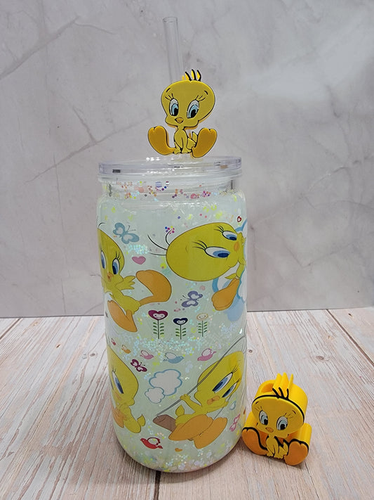 Sweet Little Tweety 16oz Glitter Cup 💛