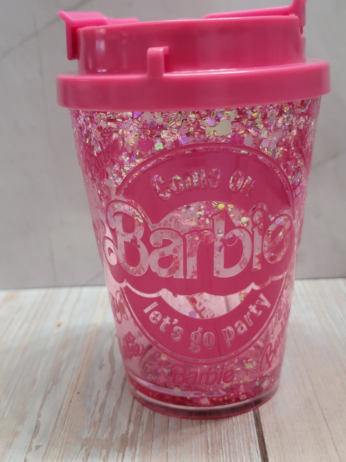 Barbie Pink Sparkle Kids’ Snowglobe Cup – 12 oz 🎀