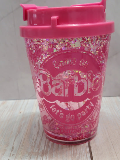 Barbie Pink Sparkle Kids’ Snowglobe Cup – 12 oz 🎀